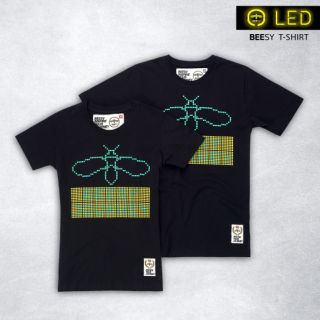 Beesy เสื้อยืด รุ่น LED สีดำ