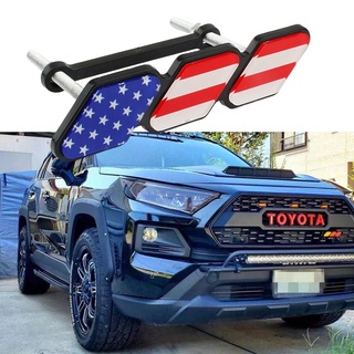 1 ❤ Abs TRD กระจังหน้ารถยนต์ ลายธงชาติ ตราสัญลักษณ์ ตาข่าย สล็อต ออโต้ สําหรับตกแต่ง Toyota Tacoma 4Runner Tundra