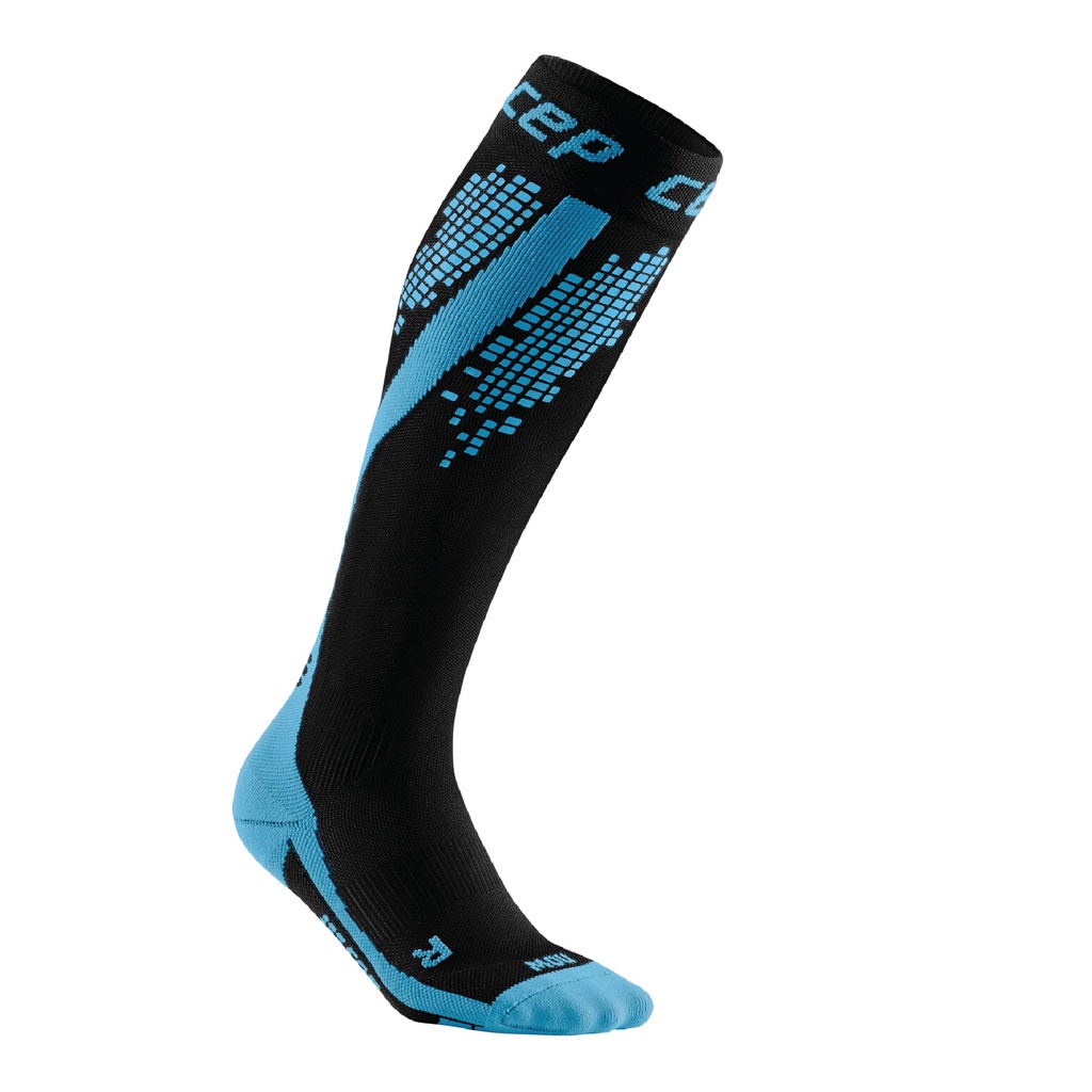 cep-nighttech-socks-women-blue-ถุงเท้ามีแถบสะท้อนแสงความยาวคลุมเข่าผู้หญิง