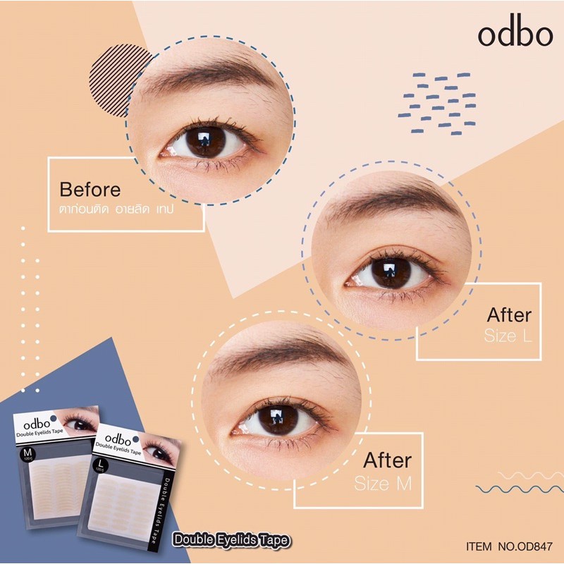 ภาพสินค้าOD847 สติกเกอร์ติดตา 2 ชั้น DOUBLE EYELIDS TAPE odbo จากร้าน nunchima บน Shopee ภาพที่ 1