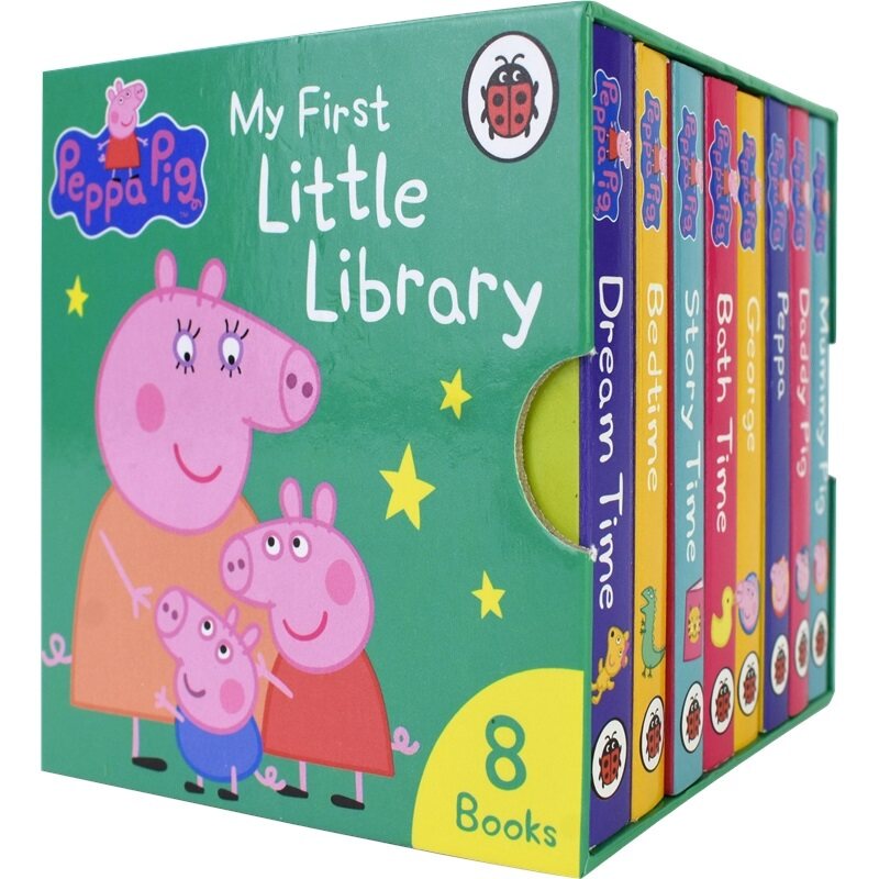 พร้อมส่ง-บอร์ดบุ๊คเล่มเล็ก-peppa-pig-my-first-little-library-8-board-books-set-board-book