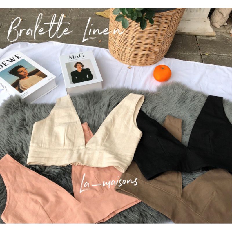 เสื้อครอป-bralette-ลินิน