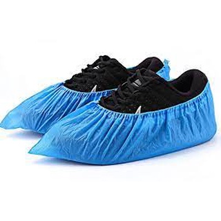 ภาพขนาดย่อของสินค้าCPE Shoe Cover ถุงคลุมรองเท้า แบบใช้แล้วทิ้ง สีฟ้า ราคาที่ลงเป็นราคาต่อคู่