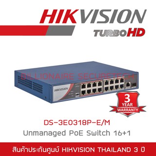 HIKVISION Unmanaged PoE Switch DS-3E0318P-E/M
