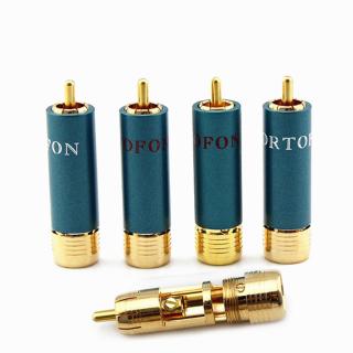 ปลั๊กเชื่อมต่อ HIFI RCA Hi-end Ortofon 8NX RCA ชุบทอง สําหรับสายสัญญาณเสียง RCA เส้นผ่านศูนย์กลาง 11 มม.