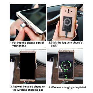 ภาพหน้าปกสินค้า🔥🔥🔥แผ่นรับสัญญาณชาร์จไร้สาย Qi Wireless Charger Receiver แผ่นรับรองการชาร์จ สำหรับโทรศัพท์ iPhone/Micro USB/Type-C ซึ่งคุณอาจชอบสินค้านี้