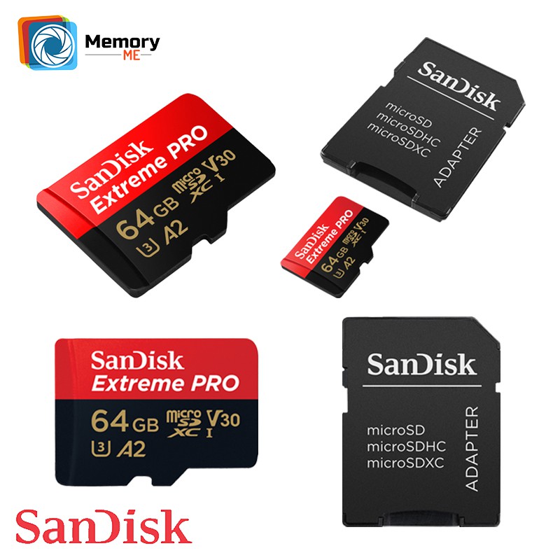 SANDISK Extreme Pro Micro SD card 64GB 200MB s UHS I V30 4K U3 C10 A2 Memory card SDcard