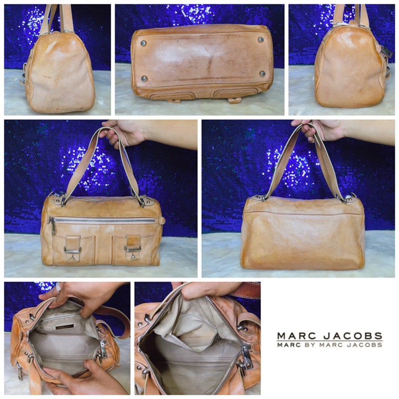 marc-jacobs-tan-leather-handbag-แท้