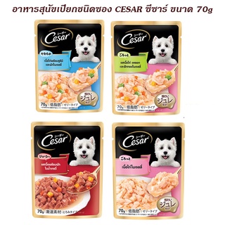 ภาพหน้าปกสินค้าอาหารสุนัขเปียกชนิดซอง cesar ซีซาร์ ขนาด 70g ที่เกี่ยวข้อง