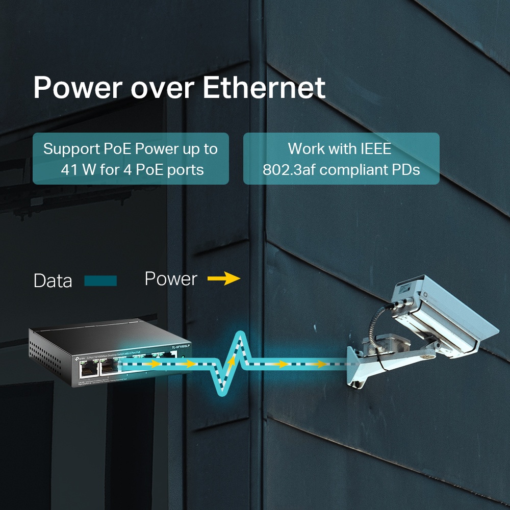 switching-hub-tp-link-5-port-10-100mbps-desktop-switch-with-4-port-poe-รุ่น-tl-sf1005lp