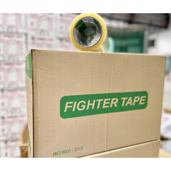 สินค้าขายดี-เทปกาว-opp-ตรา-fighter-tape-สีใส-น้ำตาล-72-ม้วน-1-ลัง-freeค่าจัดส่ง