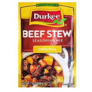 ภาพขนาดย่อของภาพหน้าปกสินค้าDurkee Beef Stew Seasoning Mix Original 46g.เดอร์กีซอสปรุงรสสตูว์เนื้อสูตรดั้งเดิม 46 กรัม จากร้าน jgbnogvoul บน Shopee