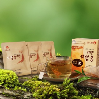 korea red ginseng tea ชาโสมแดงเกาหลี บำรุงร่างกาย เครื่องดื่มโสม samsidae korea red ginseng puffed tea 2g*30ea 팽화 홍삼차