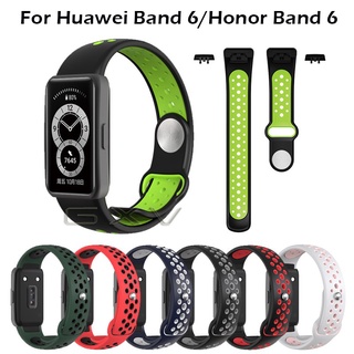 สินค้า สายนาฬิกาข้อมือซิลิโคนระบายอากาศสําหรับ Huawei Band 6 Honor Band 6