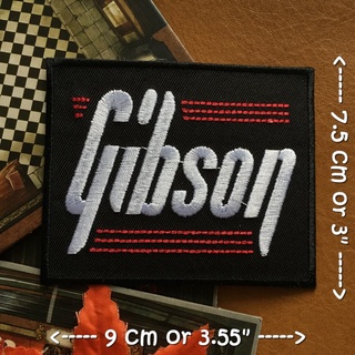 โลโก้ Gibson Taylor กีตาร์ ตัวรีดติดเสื้อ Hipster Embroidered Iron on Patch Gibson3