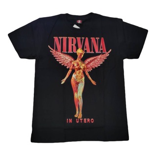 เสื้อยืดอินเทรนด์ผู้ชายอินเทรนด์ผู้หญิงเสื้อวง Nirvana T shirt เสื้อวงร็อค NirvanaS-3XL
