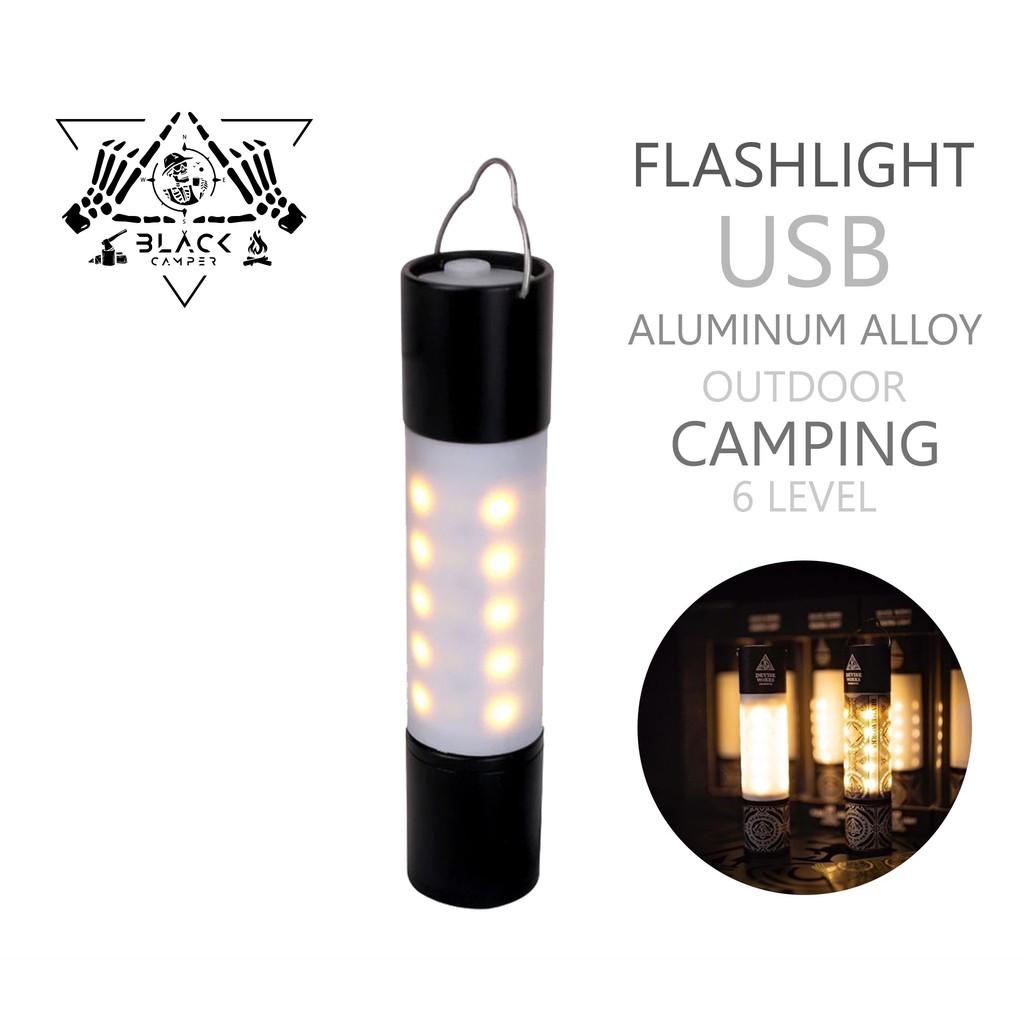 flashlight-usb-aluminum-alloy-usb-ตะเกียง-ไฟฉาย-อลูมิเนียม-แบตเตอรี่ลิเธียม-ขนาดเล็กสำหรับแขวนและพกพา-outdoor-camping