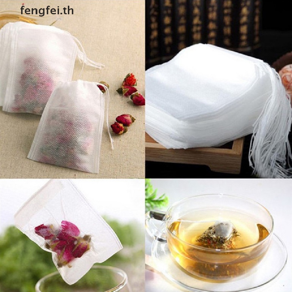 fengfei-ถุงชาเปล่า-แบบใช้แล้วทิ้ง-100-ชิ้น-ล็อต-พร้อมตัวกรองซีลสตริง