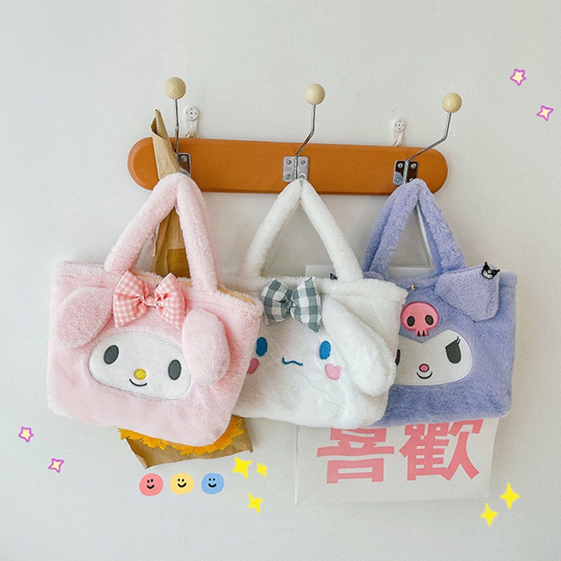 ขายดี-kawaii-cinnamoroll-sanrio-กระเป๋าถือ-กระเป๋าเป้สะพายหลัง-ลายการ์ตูนอนิเมะ-my-melody-kt-cat-purin-dog-kuromi-สําหรับเด็กผู้หญิง-ส่งฟรี