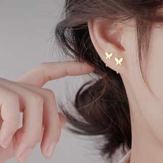 Womens Simple Butterfly Earrings Ear Hooks, Small and Fashionable Earrings