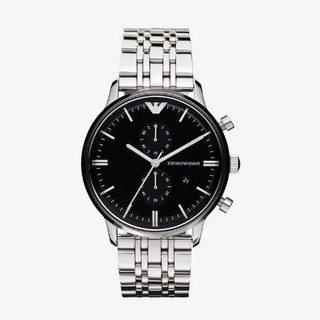 ภาพหน้าปกสินค้าEMPORIO ARMANI นาฬิกาข้อมือผู้ชาย รุ่น AR0389 Classic Chronograph Black Dial - Silver ที่เกี่ยวข้อง