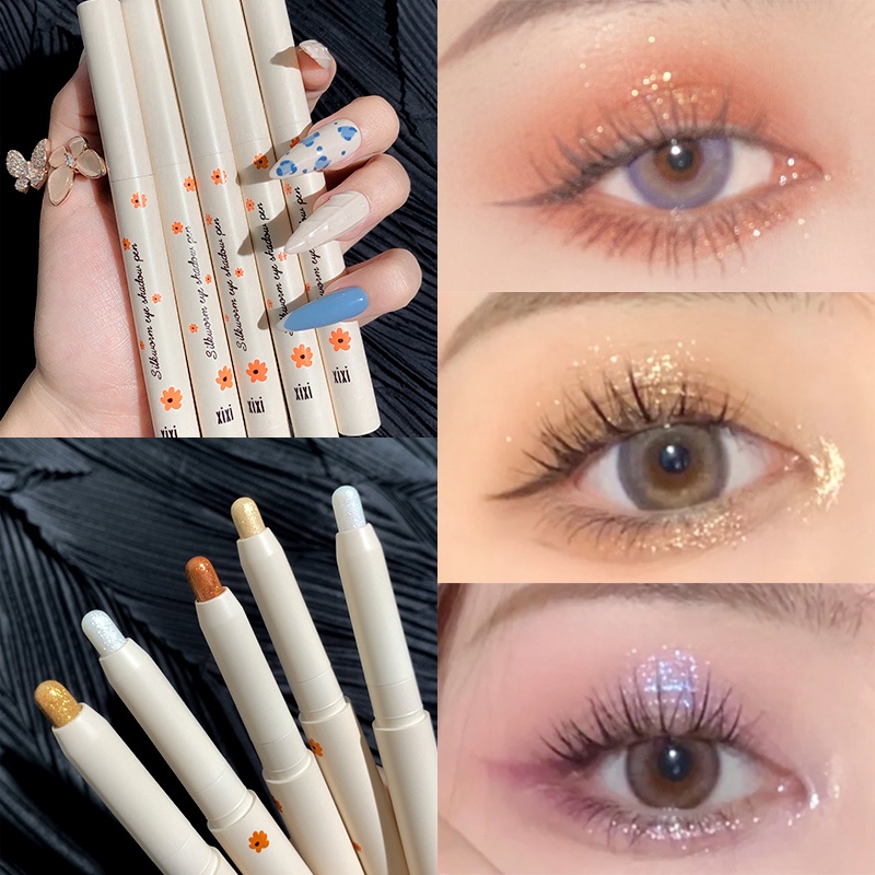 eyes-lying-silkworm-pen-อายแชโดว์-stick-brighten-coral-peach-rose-golden-eye-makeup-stick-doom