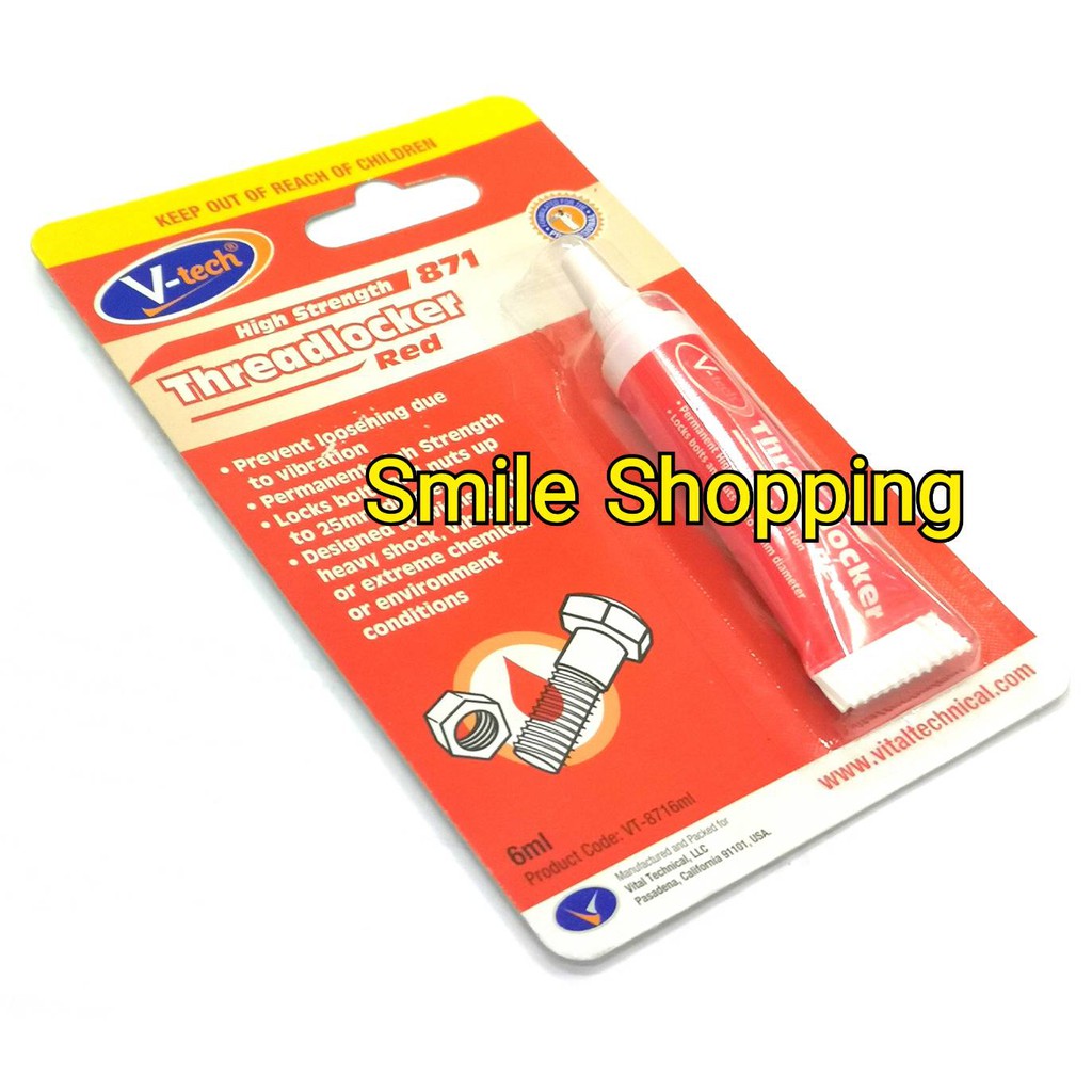 V-TECH กาว ล็อคเกลียว สีน้ำเงิน VT-843(THREADLOCKER/HIGH STRENGTH-Blue ...