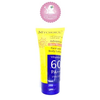 รูปภาพขนาดย่อของกันแดดมาช้อย My Choice Advance Sun Block SPF60 PA+++ลองเช็คราคา