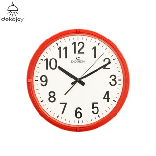 DOGENI นาฬิกาแขวน รุ่น WNP003RE นาฬิกาแขวนผนัง นาฬิกาติดผนัง ขนาด : Ø33 x หนา 3.8ซม. Dekojoy