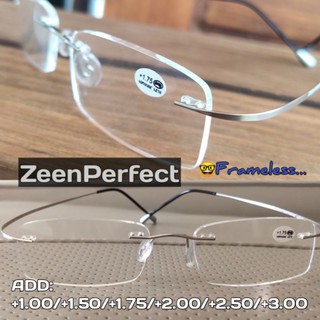 ZeenPerfect แว่นตาอ่านหนังสือ ขาเด้งๆยืดหยุ่น ไร้กรอบ เบา :RD1004 แว่นสายตายาว แว่นตา