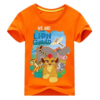 Boys Girls The King of Lion Guard Short Sleeve T-Shirt Tee Tops Children Clothes Speu