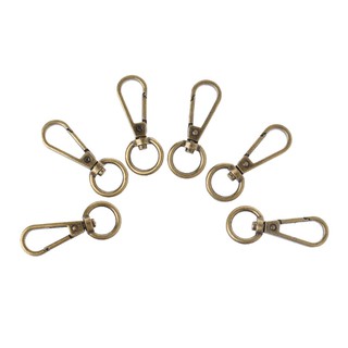❤❤6pcs Swivel Clasp Spring Snap Hook Key Ring Chain Bag Hardware Accessories