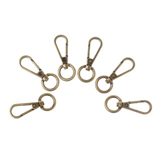 ❤❤6pcs Swivel Clasp Spring Snap Hook Key Ring Chain Bag Hardware Accessories