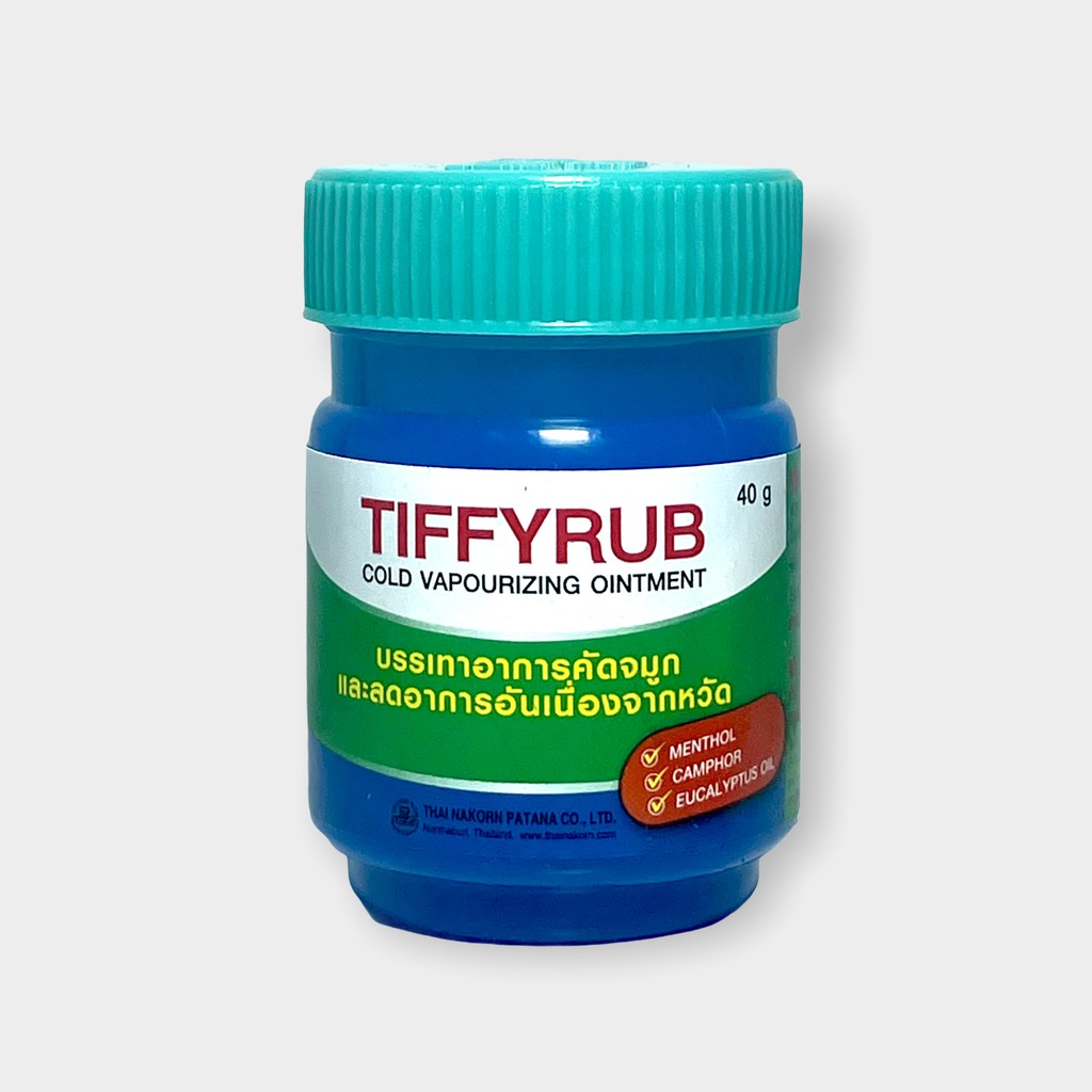 ภาพหน้าปกสินค้าTiffyrub 40g บาล์ม ทาจมูก อก หลัง ทิฟฟี่รับ