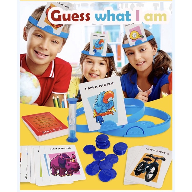 ภาพหน้าปกสินค้าฝึกภาษา HEDBANZ Guess Who am I เกมใบ้คำ เกมทายคำ ฉันคือใคร ทายซิ เกมครอบครัว