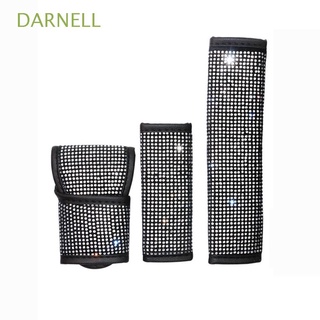 Darnell ปลอกหุ้มสายเข็มขัดนิรภัยรถยนต์ ประดับเพชรคริสตัล แบบนิ่ม