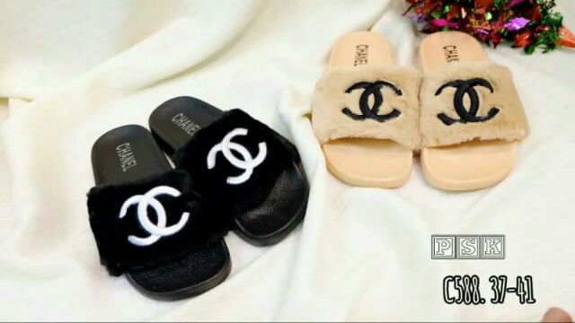 รองเท้าแตะสวม-chanel-งานน่ารักๆใส่สบาย