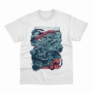 เสื้อยืด พิมพ์ลายแผนที่ภาพยนตร์ Stranger Things Hawkins Map สไตล์ฮาวกิน