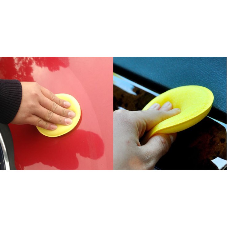 ฟองน้ำกลมเหลือง-ทำความสะอาดรถยนต์
