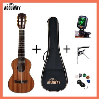 acouway 28 นิ้วอุปกรณ์เสริมสําหรับกีตาร์อูคูเลเล่เครื่องดนตรี 6 สาย 18 frets