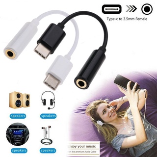 ภาพหน้าปกสินค้าType-C to 3.5mm Earphone cable Adapter usb 3.1 Type C USB-C male to 3.5 AUX audio female Jack for Android ที่เกี่ยวข้อง