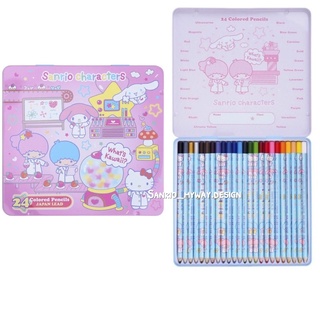 ภาพขนาดย่อของสินค้าดินสอสีไม้ 24 สี Sanrio Characters พร้อมส่ง