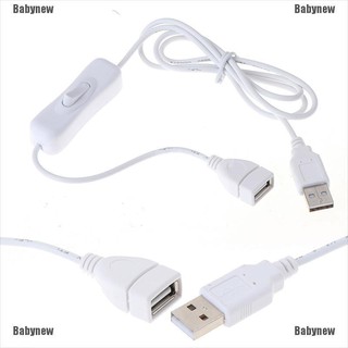 Babynew สายเคเบิล usb พร้อมสวิตช์เปิด / ปิด 1 เมตร สําหรับพัดลม usb โคมไฟ