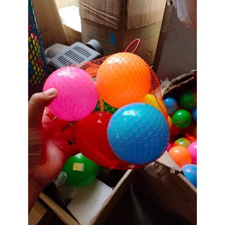 ลูกบอลถุงตาข่าย คละสี 6 ลูก สำหรับเล่นในบ้านบอล เล่นในสระน้ำ เล่นในบ่อบอล