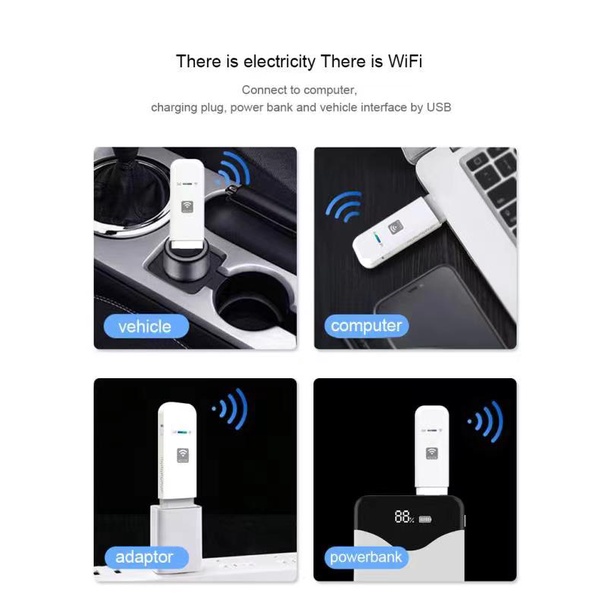 ภาพหน้าปกสินค้า4G USB WiFi ความเร็ว 150 Mbps Pocket WiFi ใส่ซิม ที่เหมาะสม แพลตฟอร์ม Pocket WiFi 4Gแบบพกพา กล่องไวฟายพกพา wifi พกพา poc จากร้าน 123gadget บน Shopee