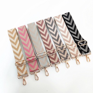 ภาพขนาดย่อของภาพหน้าปกสินค้าDILIDAP Colorful Woven Bag Belt Bag Accessories Wide Shoulder Straps Striped Adjustable All-match Stylish Multi-colored จากร้าน dilidap.th บน Shopee