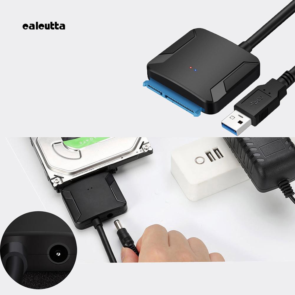 ภาพหน้าปกสินค้าอะแดปเตอร์แปลง cal_sata ไปยัง USB 3.0 2.5 / 3.5 HDD SSD จากร้าน calcutta.th บน Shopee