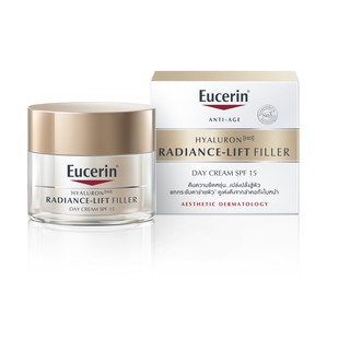 ❤️ไม่แท้คืนเงิน❤️ Eucerin Hyaluron [HD] Radiance-Lift Filler Day Cream SPF 15 50ml. ครีมช่วยยกกระชับผิวแม้ผิวหย่อนคล้อยม