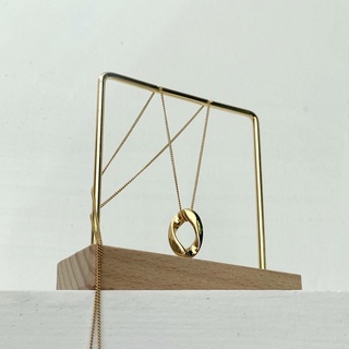 สินค้า imean.store - Gold twisty necklace | สร้อยงานทองชุบ 14K ความยาว 41 cm + ปรับด้านหลังอีก 5 cm