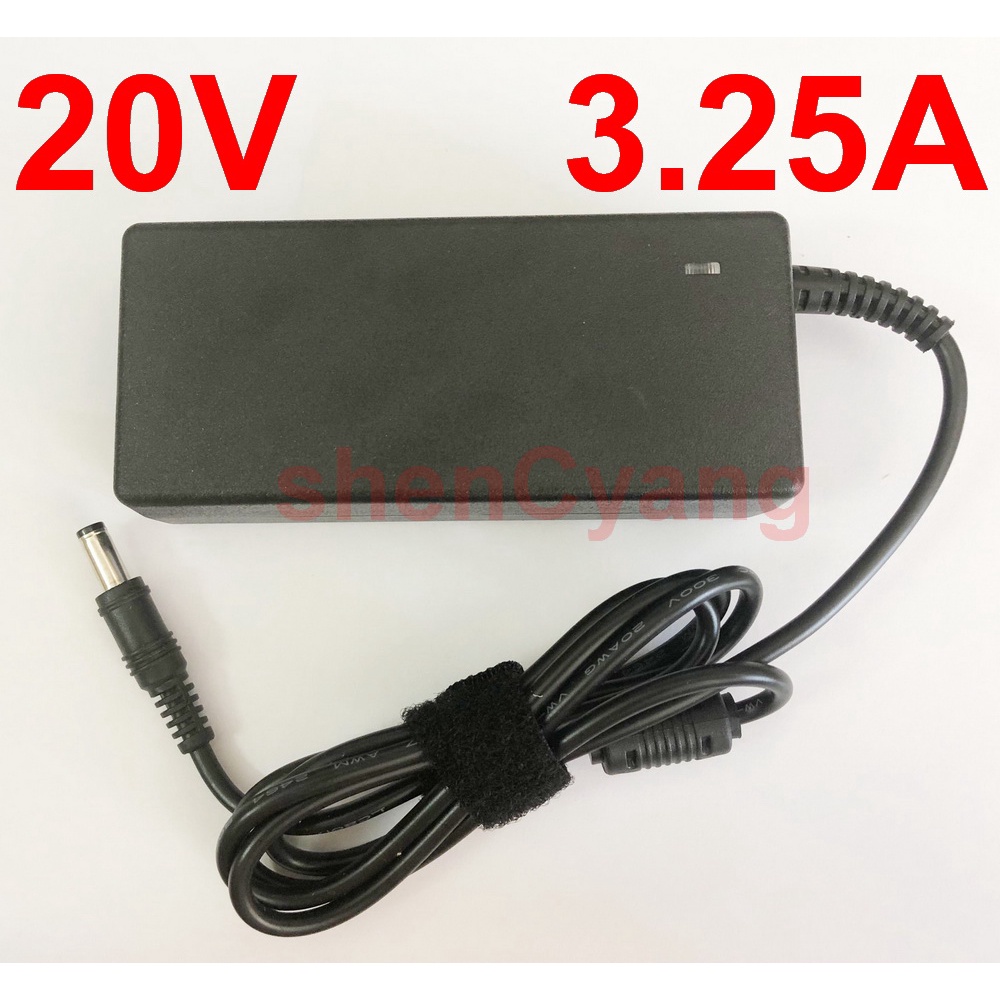 อะแดปเตอร์ชาร์จไฟ 20V 3.25A 65W 3250mA สําหรับโน้ตบุ๊ก Lenovo IBM G455 ...